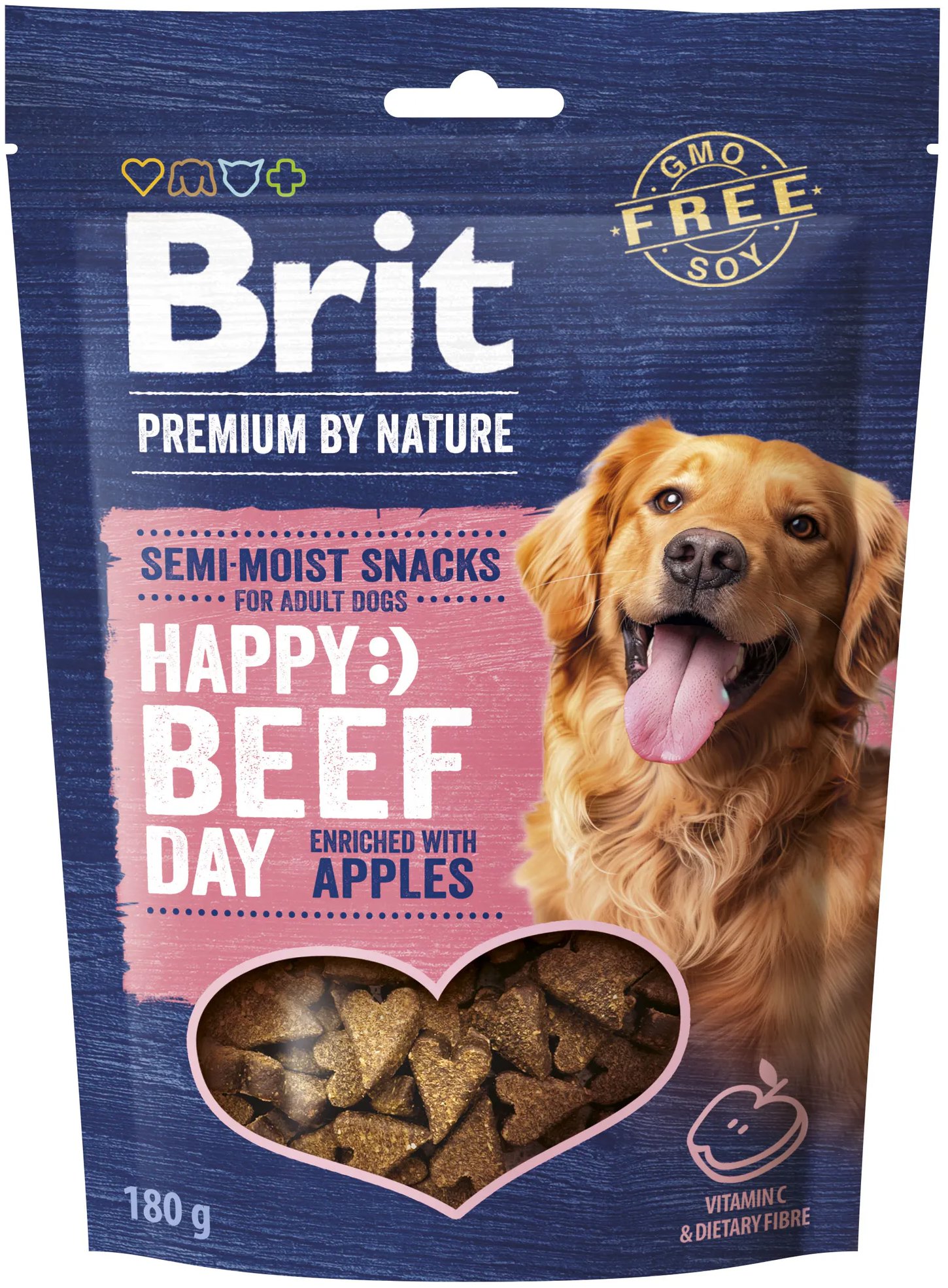 Brit Premium by Nature Dog Semi-moist Snacks Beef with Apples 180 g