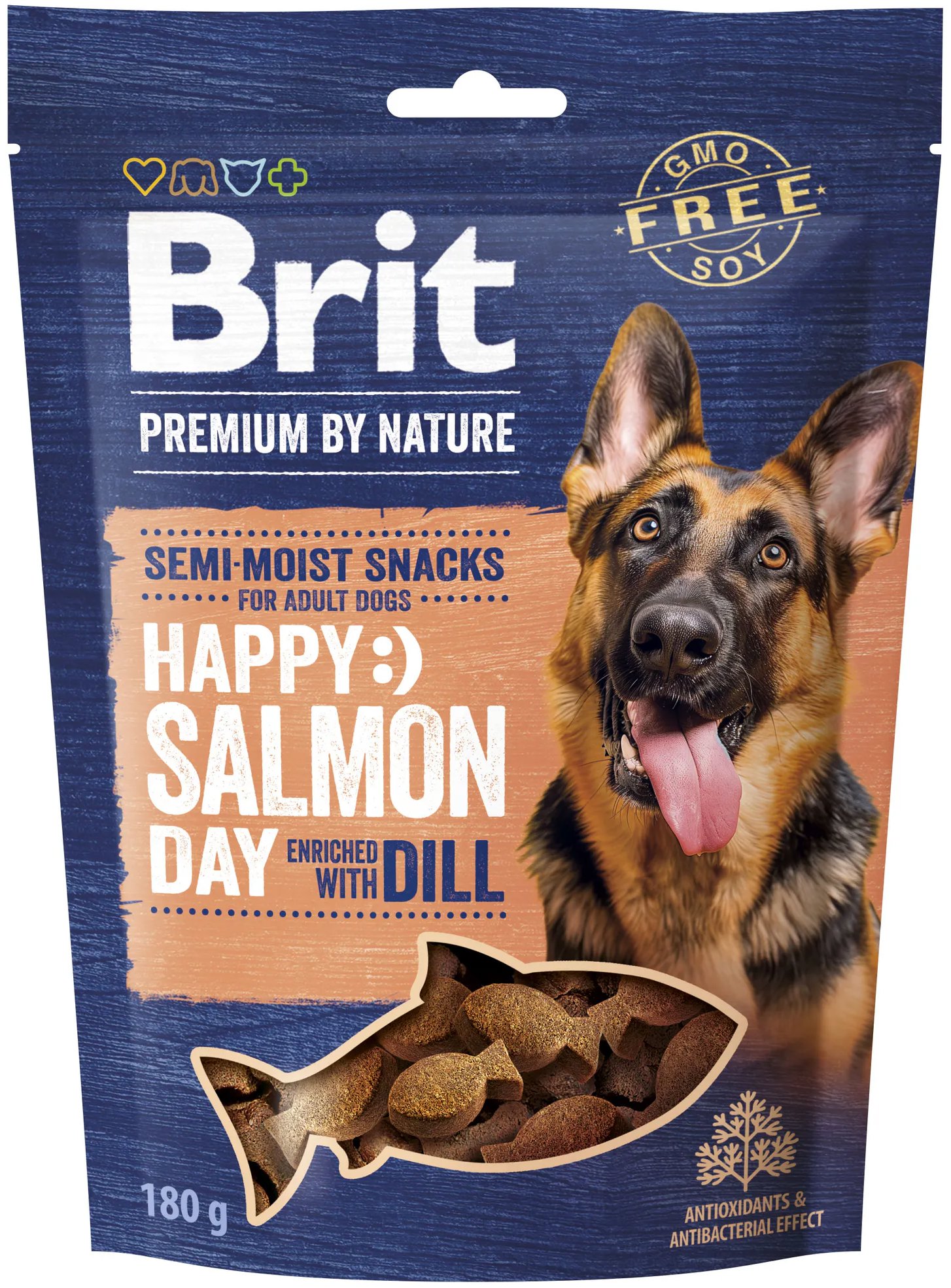 Brit Premium by Nature Dog Semi-moist Snacks Salmon with Dill 180 g