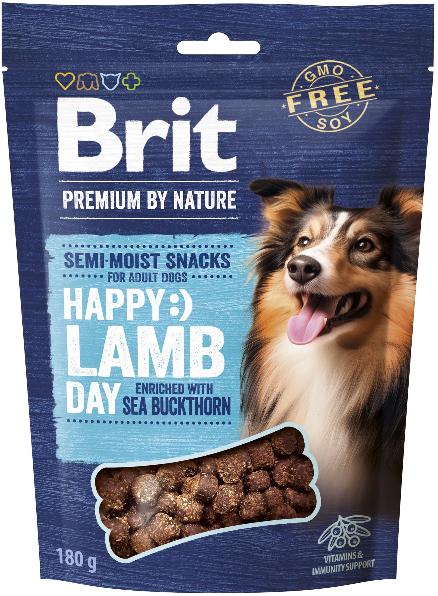 Brit Premium by Nature Dog Semi-moist Snacks Lamb with Sea Buckthorn 180 g