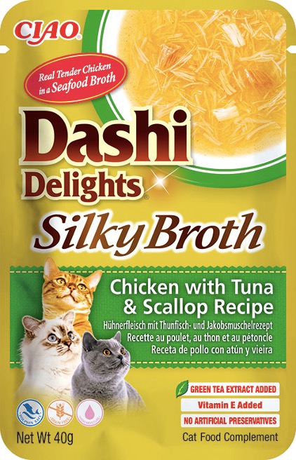 Ciao Dashi Delights Silky Broth Chicken & Tuna & Scallops 40 g