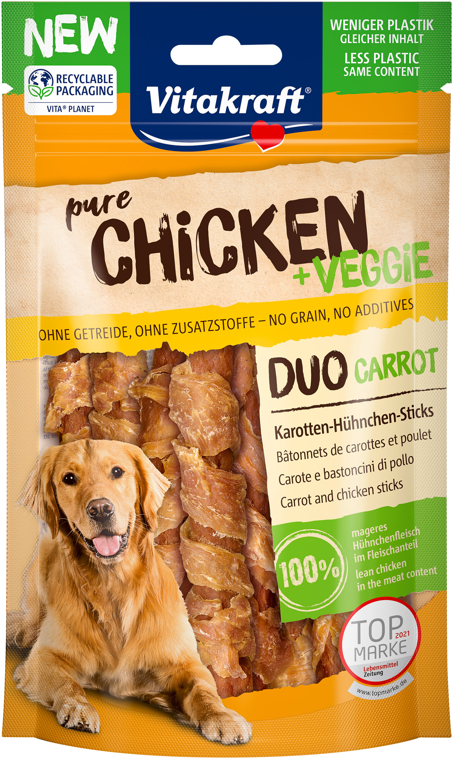 Vitakraft Chicken Duo Veggie, kuracie s mrkvou, 80 g