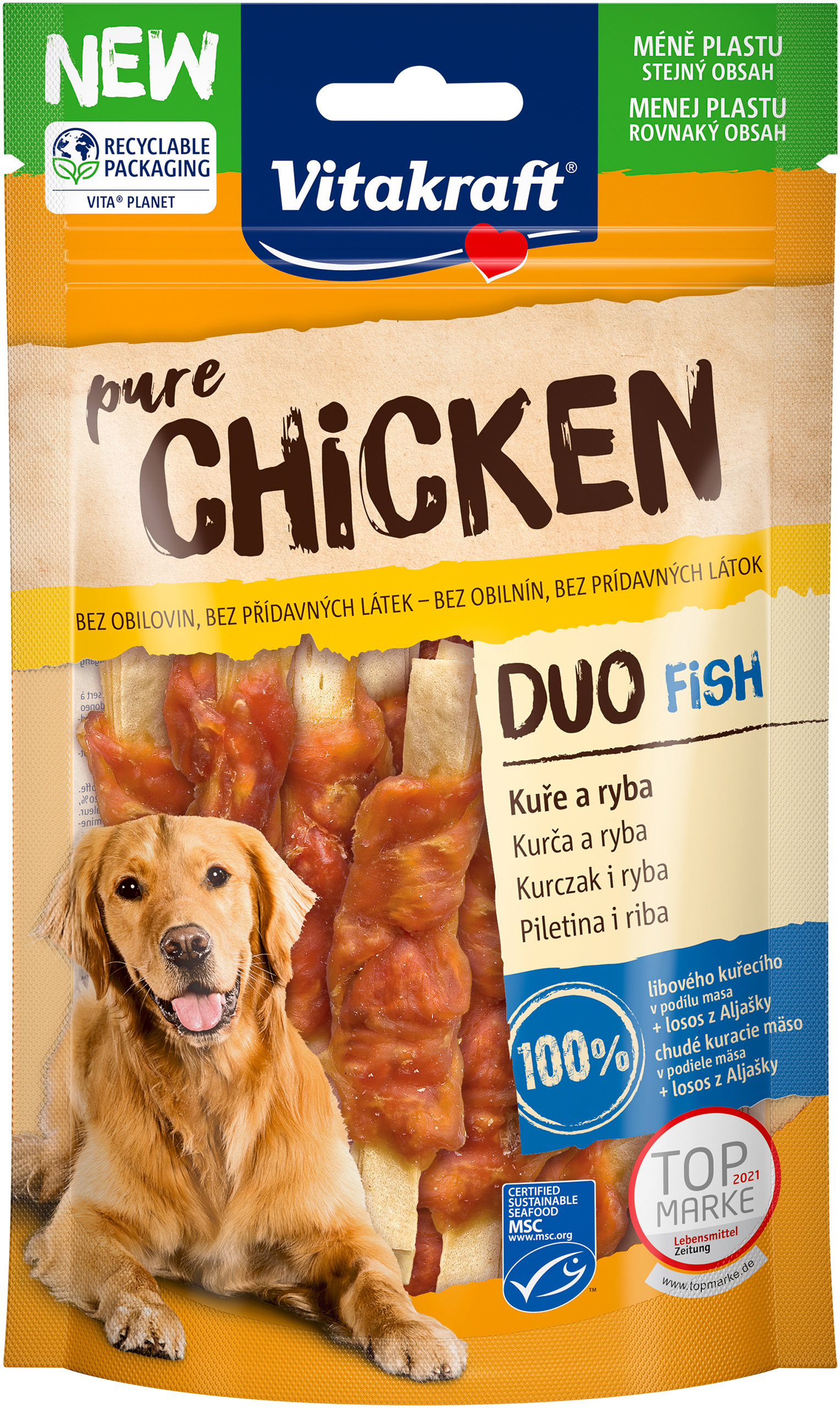 Vitakraft Chicken Duo, kura s rybou, 80 g