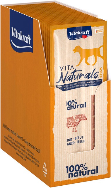 Vitakraft Vita Naturals, tyčinky hovädzie 28 × 22 g