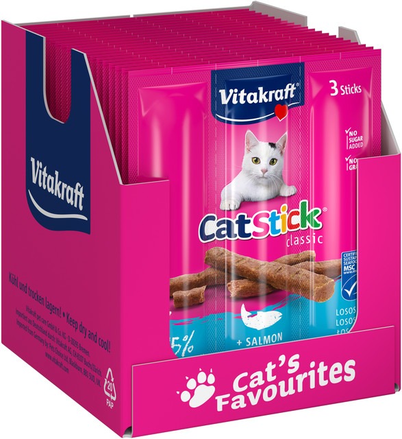 Vitakraft Cat Stick, losos 20 × 18 g
