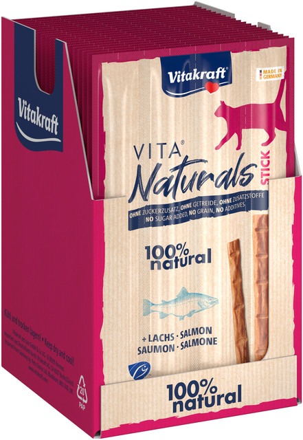 Vitakraft Vita Naturals cat stick, losos 20 × 20 g