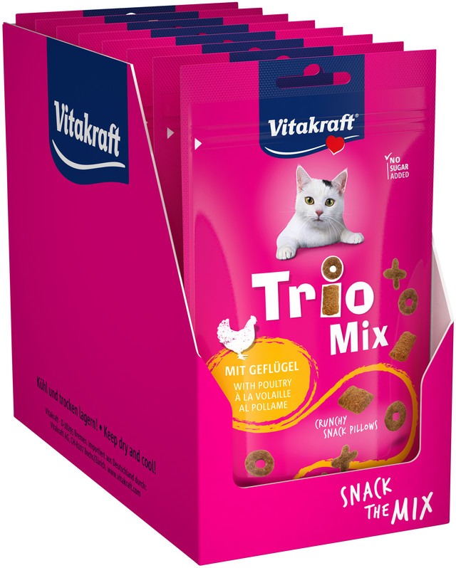 Vitakraft Trio mix hydinový 8 × 60 g
