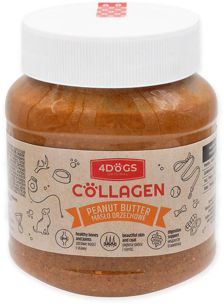 4DOGS Arašidové maslo pre psov s mletým parožím 330 g