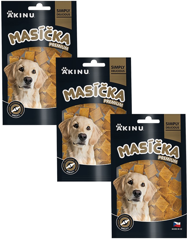 Akinu Masíčka Premium Mobility maškrta pre psov 75 g 3 ks