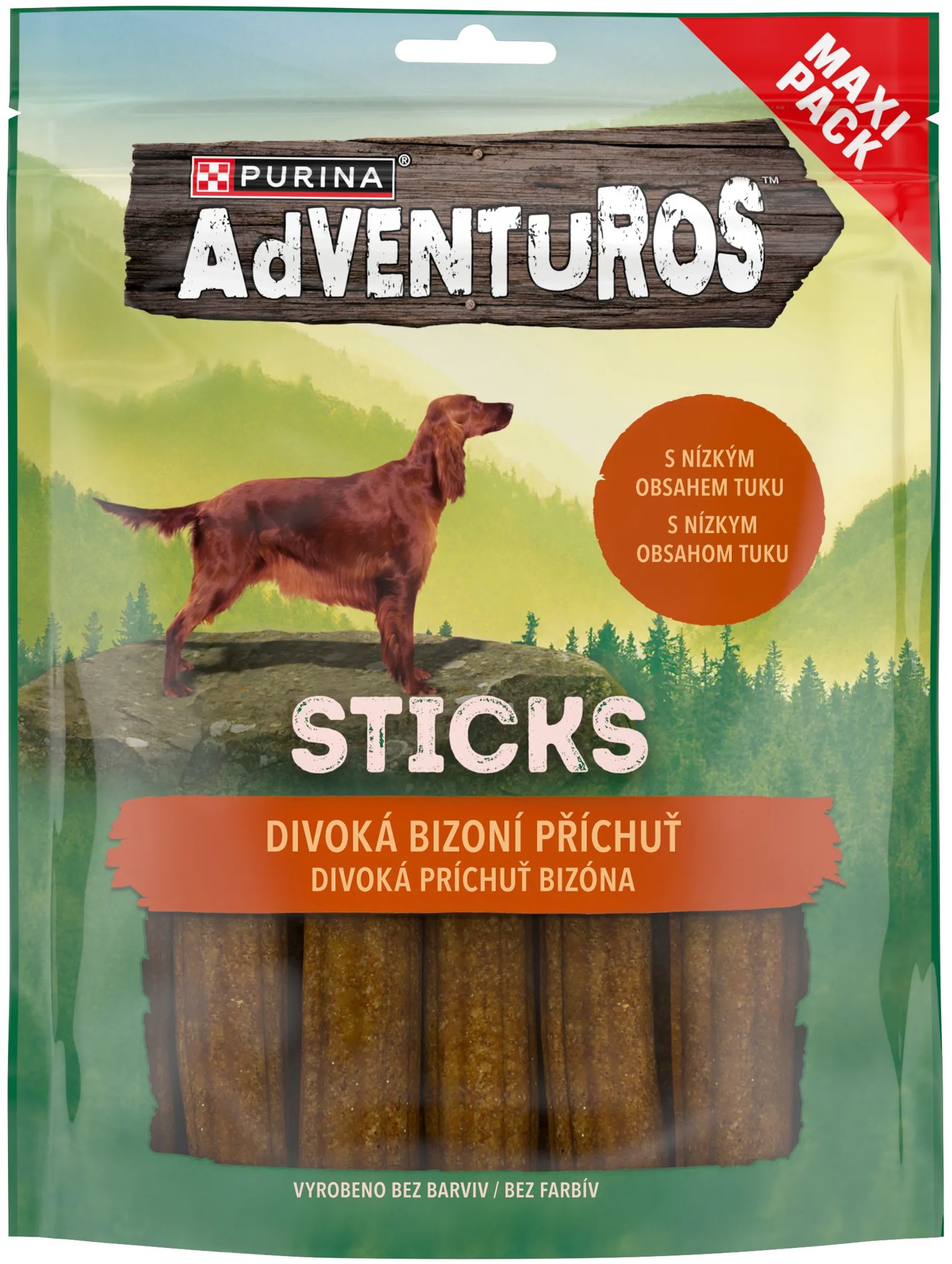 Adventuros Sticks maškrty pre psov bizón 305 g