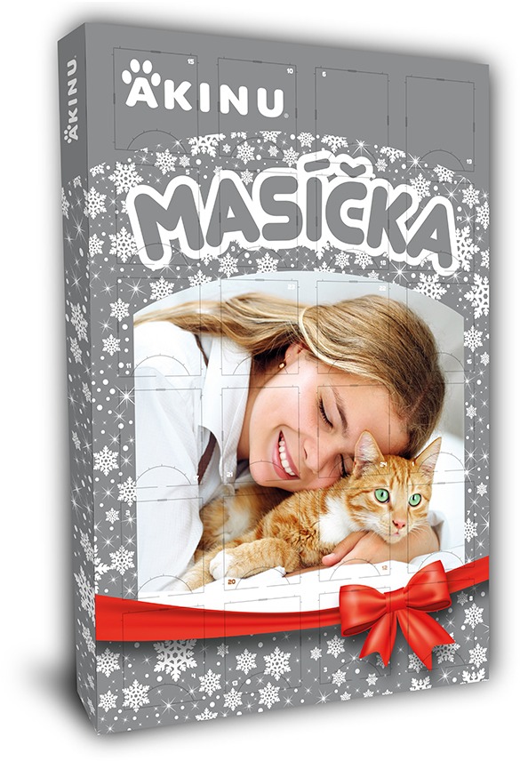Akinu Winter Mäsíčka Adventný kalendár maškrta pre mačky 120 g