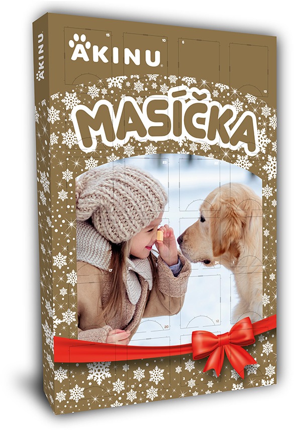 Akinu Winter Mäsíčka Adventný kalendár maškrta pre psov 120 g