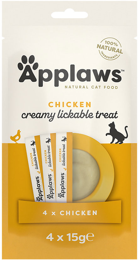 Applaws Puree Cat lízacie pyré kuracie 4× 15 g