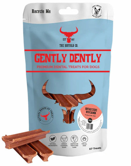The Buffalo Gently Dently Dentálne maškrty s lososom 175 g