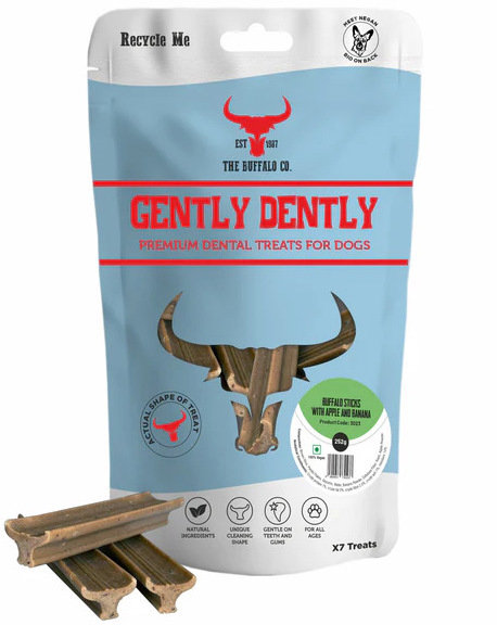 The Buffalo Gently Dently Dentálne maškrty s jablkom a banánom 175 g