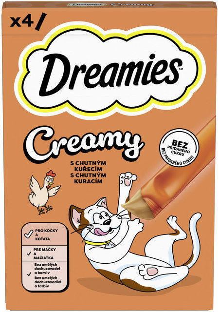 Dreamies Creamy pochúťka s kuracím 40 g