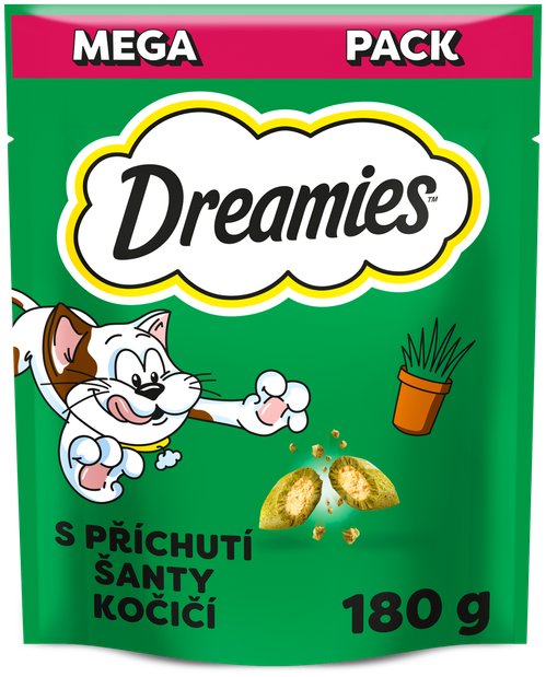 Dreamies maškrty s príchuťou kocúrnika obyčajného 180 g