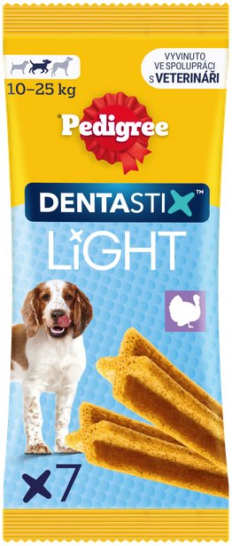 Pedigree Dentastix Light dentálne maškrty pre psov stredných plemien 7 ks