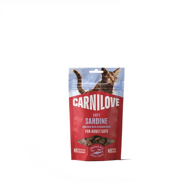 Carnilove Cat Soft Snack Sardine enriched with Strawberry 50 g