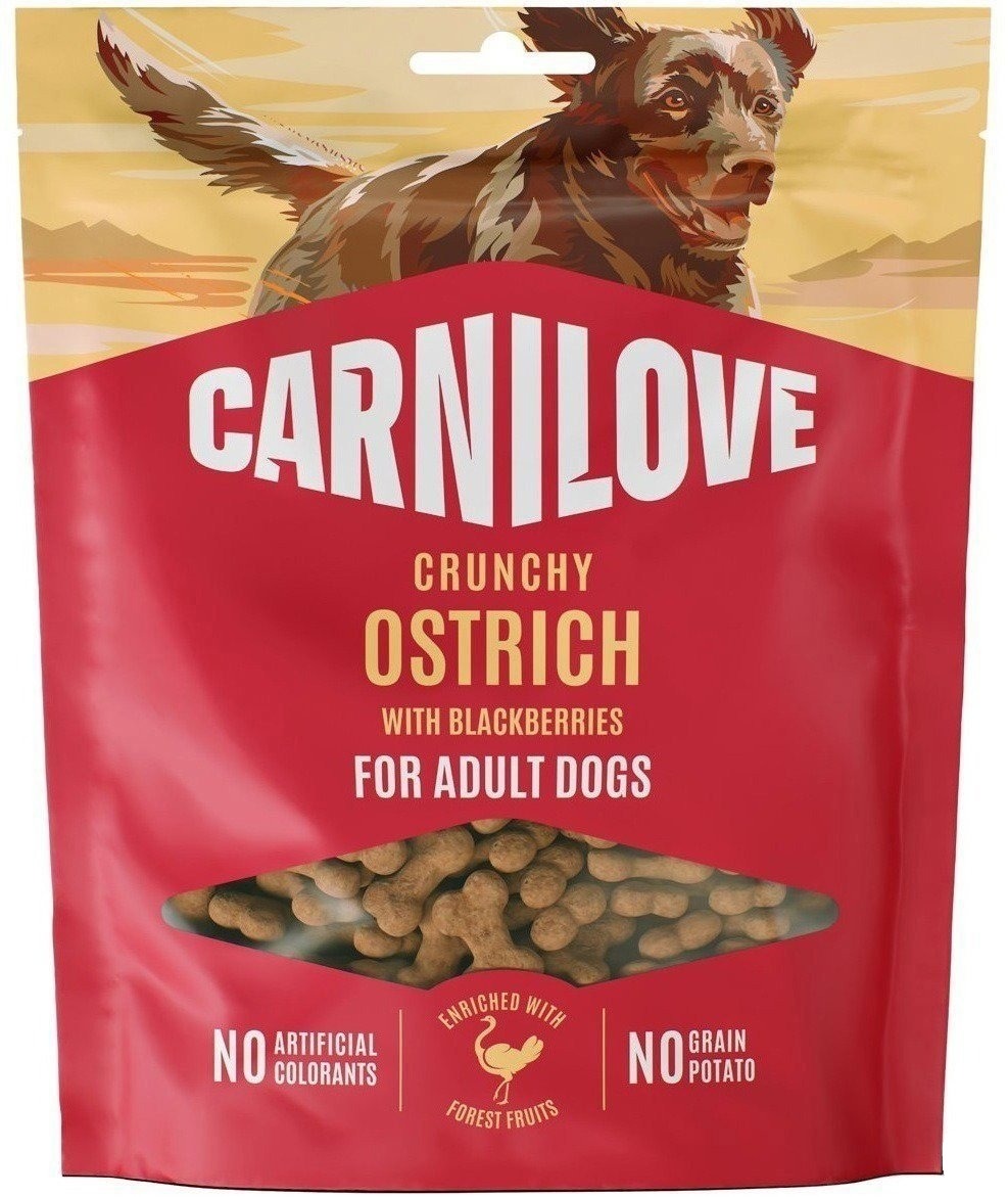 Carnilove Dog Crunchy Snack Ostrich with Blackberries 200 g