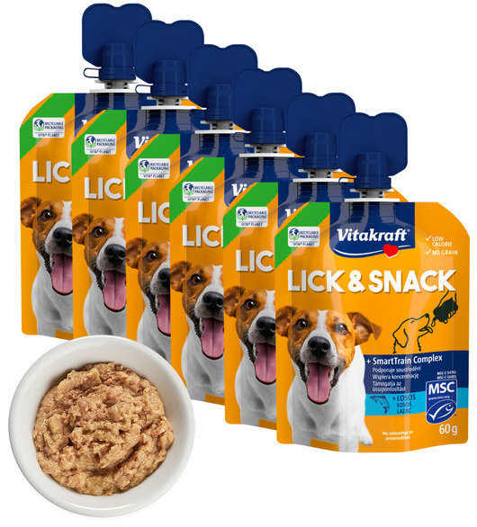 Vitakraft Lick & Snack s lososom 6× 60 g