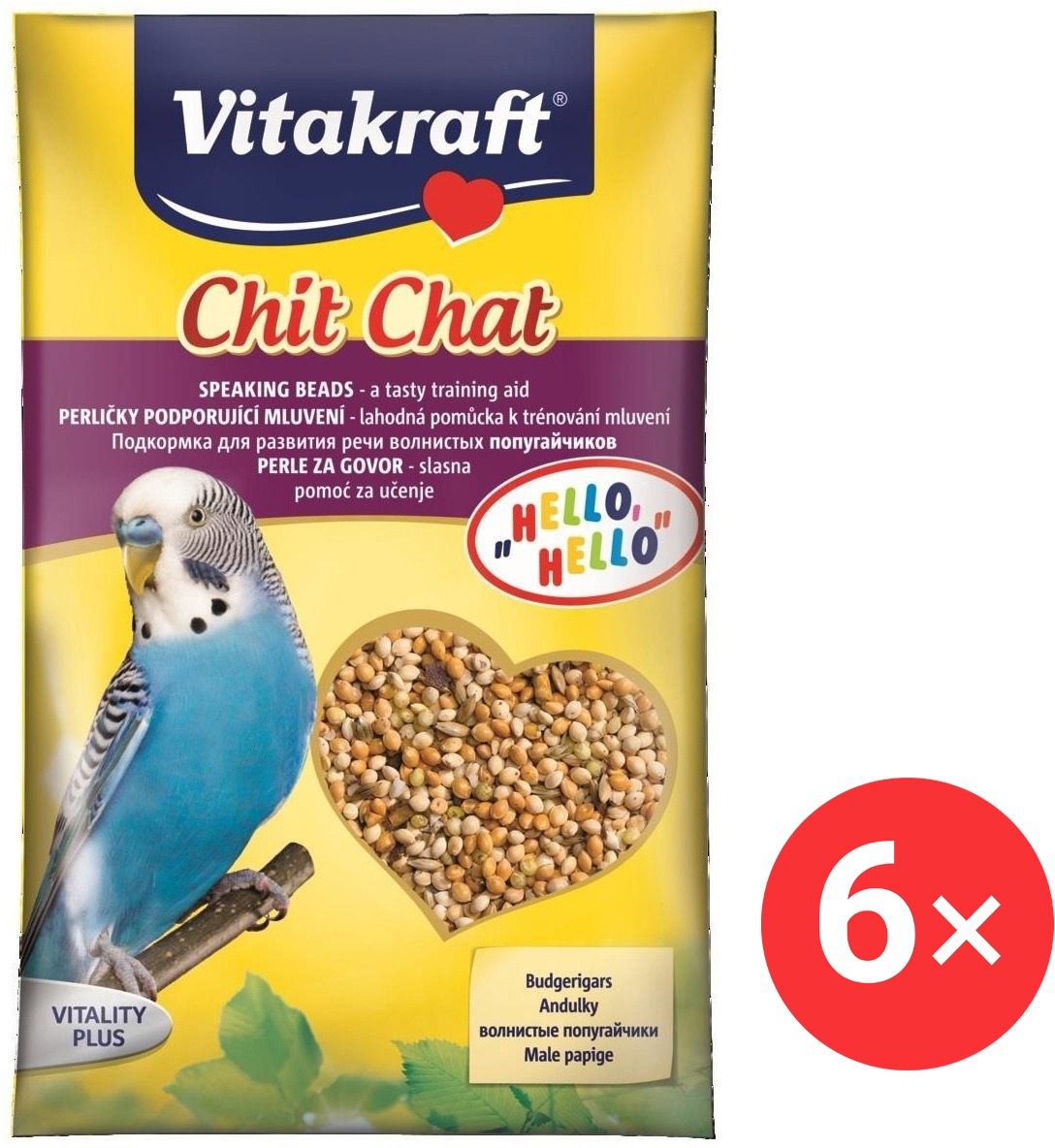 Vitakraft Perličky na rozprávanie, andulka 6× 20 g