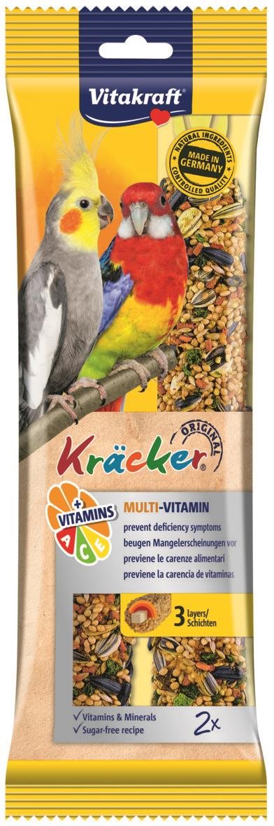 Vitakraft Kracker stredný papagáj multivitamín 2 ks
