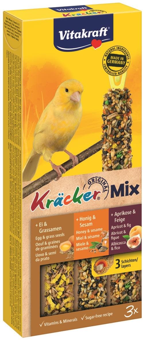 Vitakraft Kracker kanár vajce – med – ovocie 3 ks