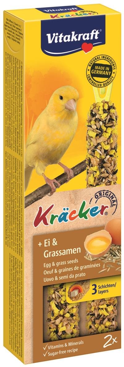 Vitakraft Kracker kanár vajce + trávne semená 2 ks