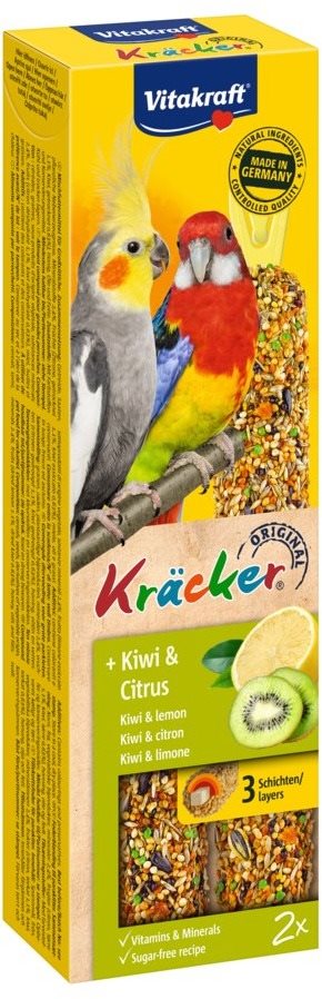 Vitakraft Kracker, stredný papagáj, kiwi + citrus, 2 ks