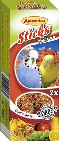 Avicentra, tyčinky andulka - ovocie+med, 2 ks
