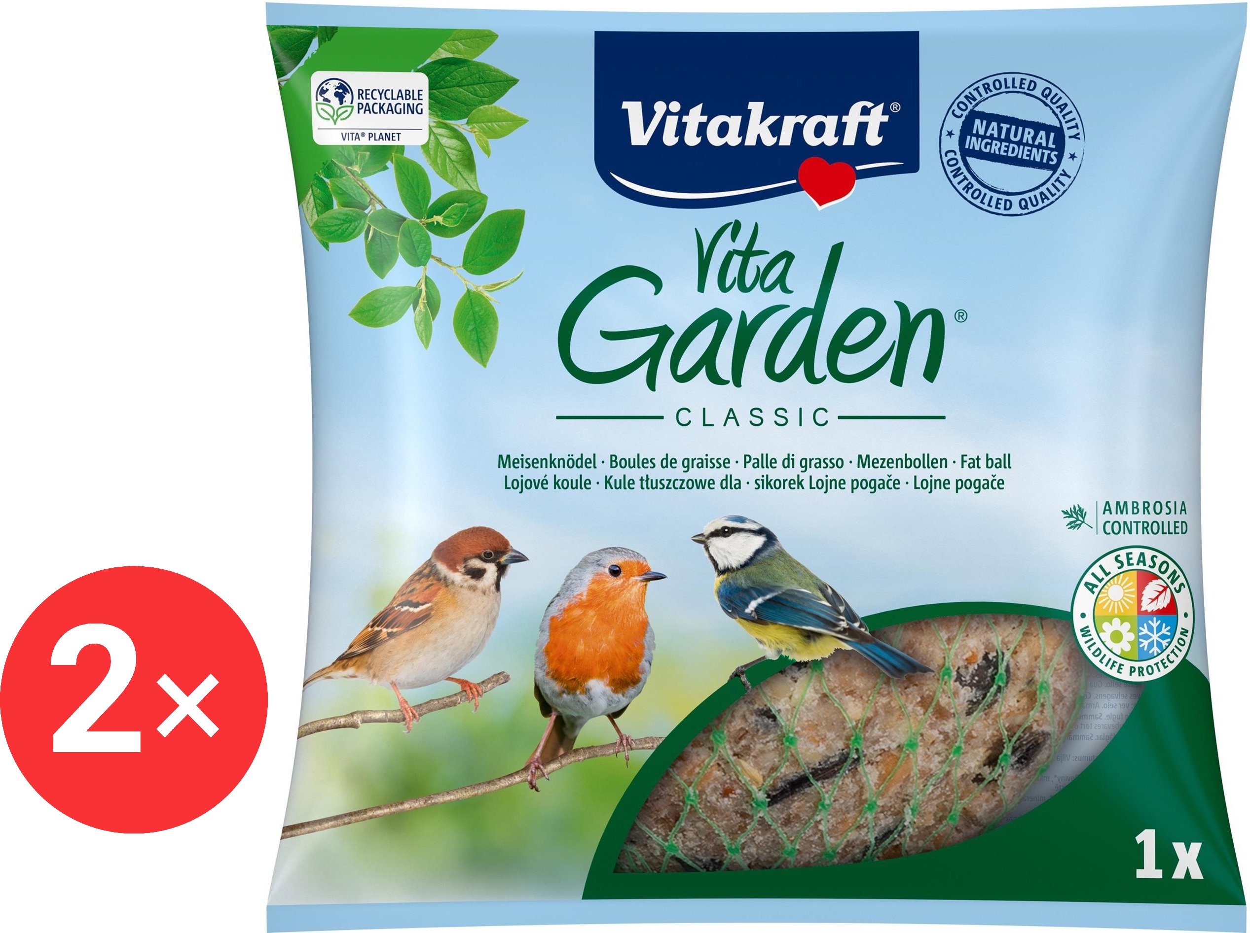 Vitakraft Vita Garden Lojová guľa 2× 500 g