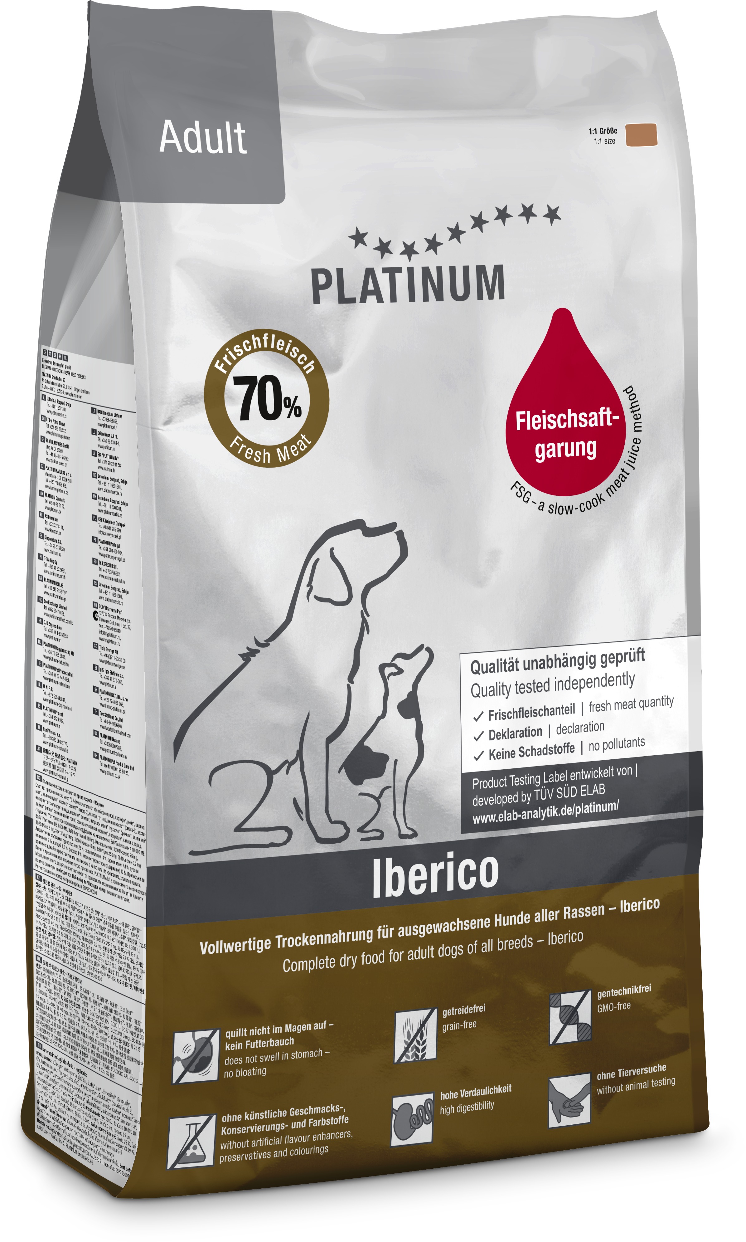 Platinum natural iberico greens kančí se zeleninou 5 kg