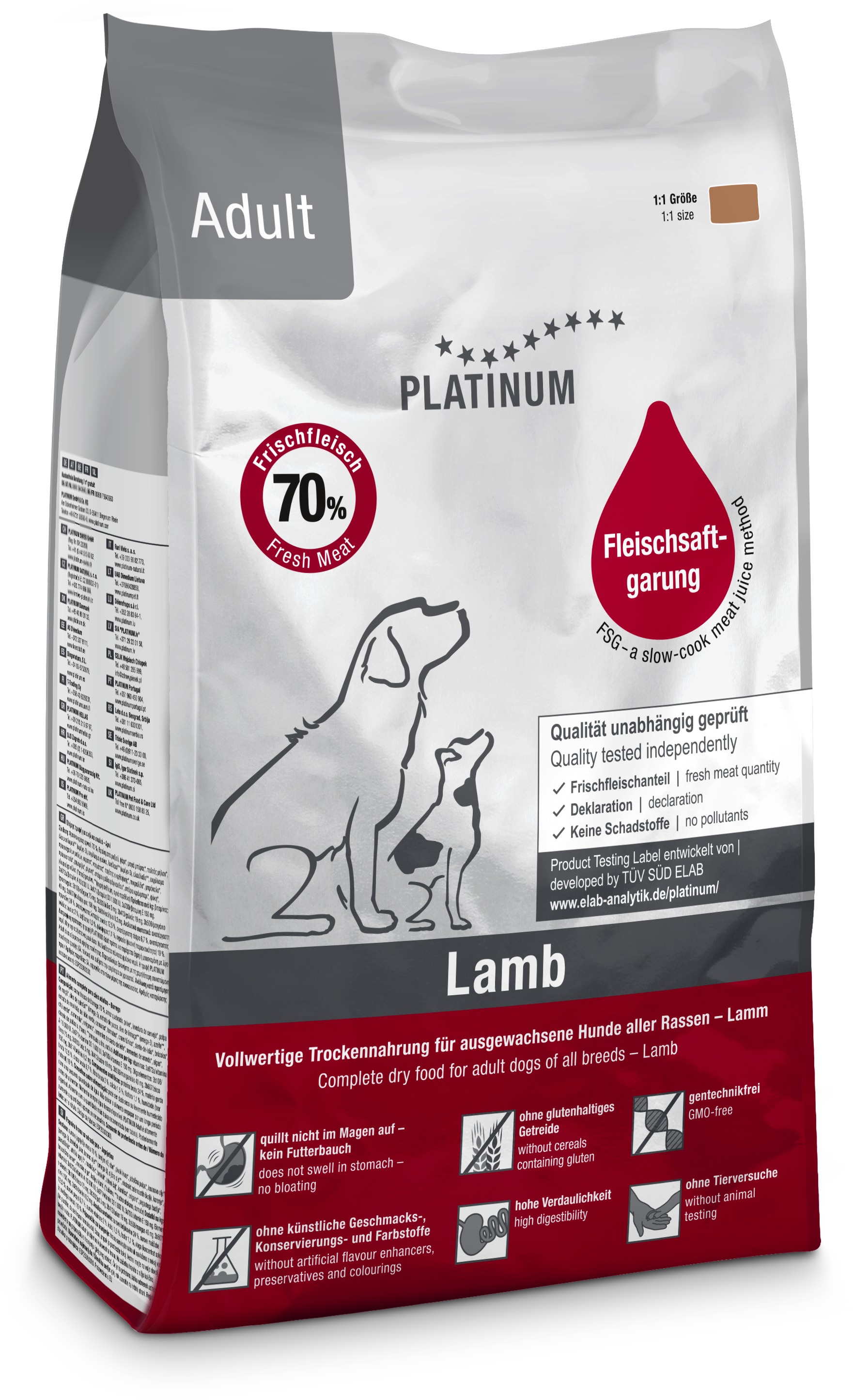 Platinum natural adult lamb jahňacie 1,5 kg