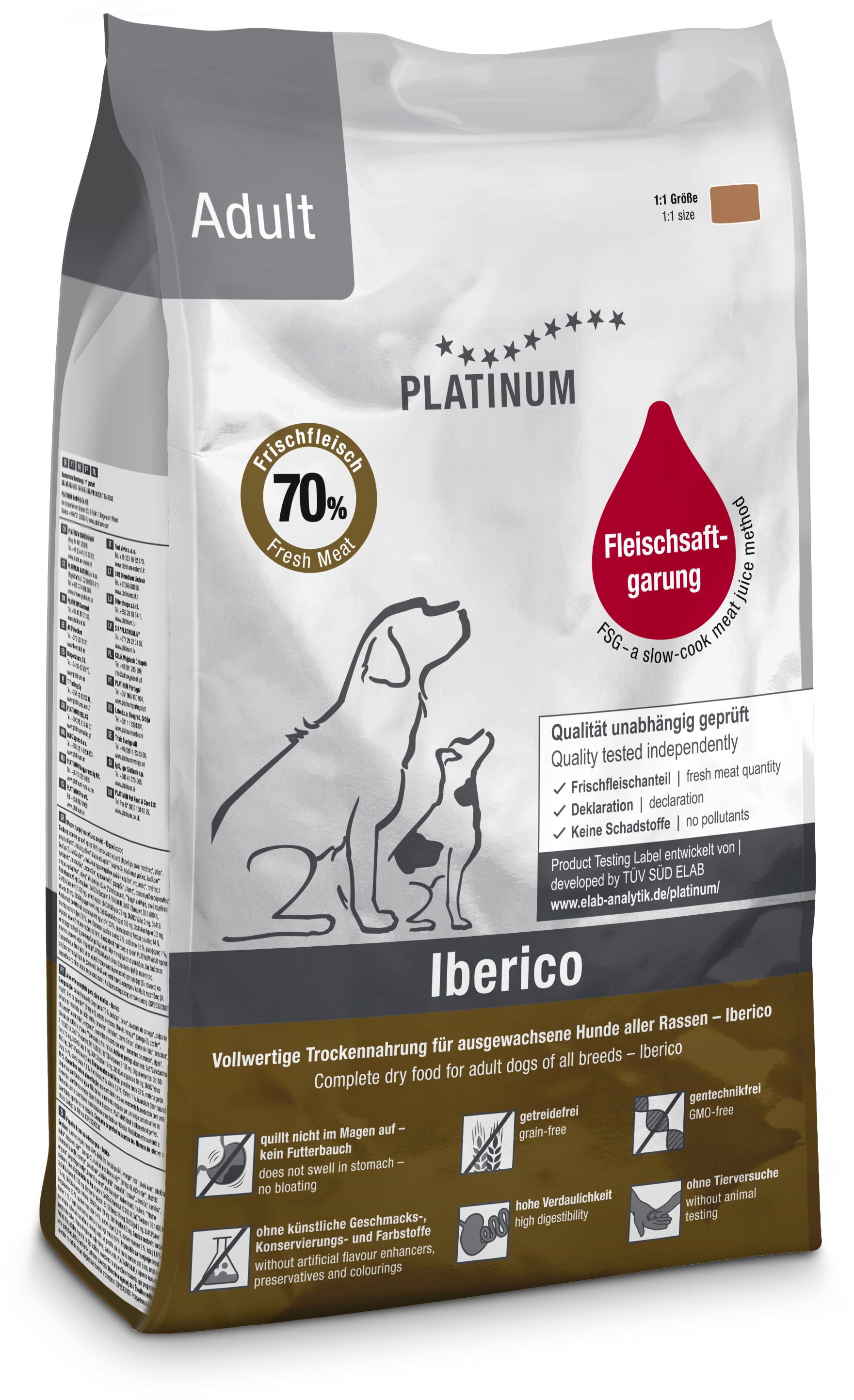 Platinum natural iberico greens kančí se zeleninou 1,5 kg