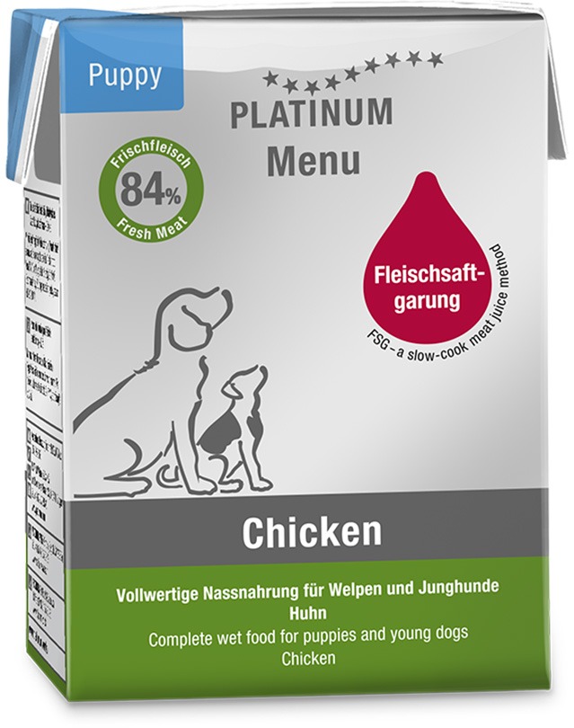 Platinum natural menu puppy chicken