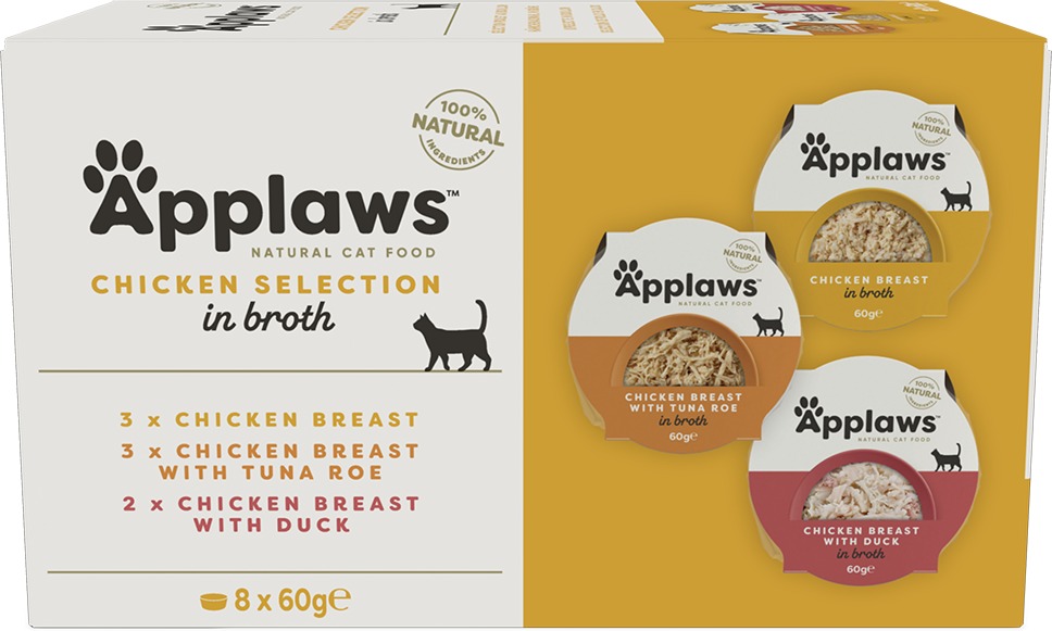 Applaws miska Cat Pot multipack kurací výber 8× 60 g