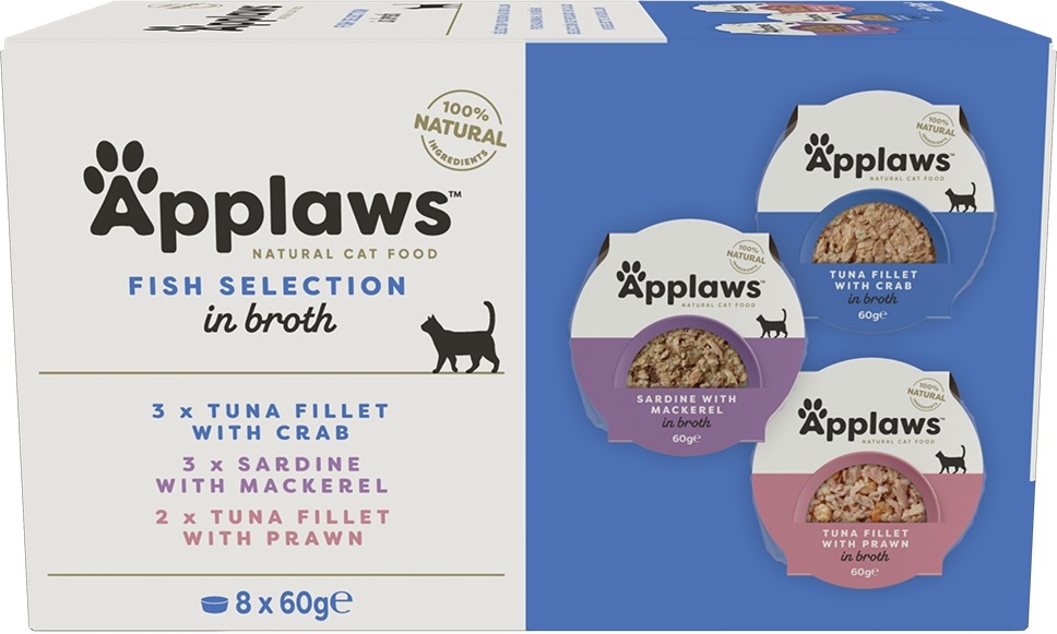 Applaws miska Cat Pot multipack Rybí výber 8× 60 g