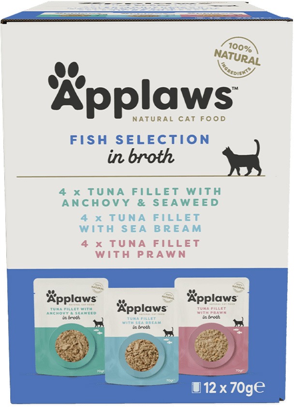 Applaws kapsička Cat multipack rybací výber 12× 70 g