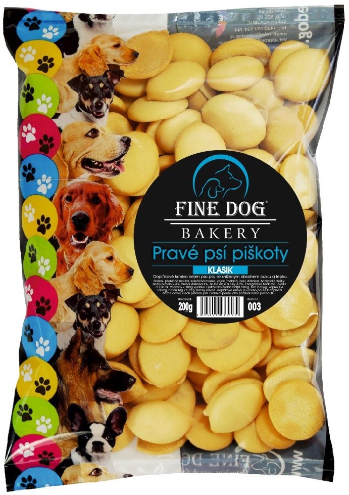 Fine Dog bakery piškóty pre psov 6× 200 g klasik