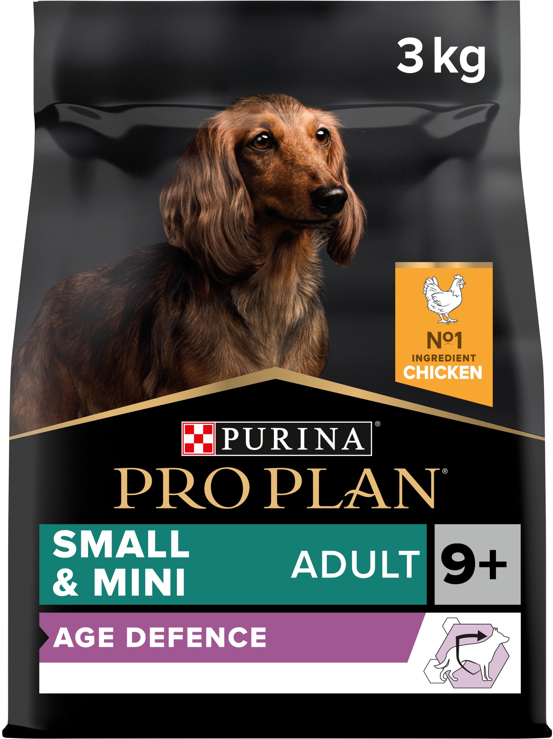 PRO PLAN Small & MiniI Adult 9+ Age Defence granuly pre psov kura 3 kg