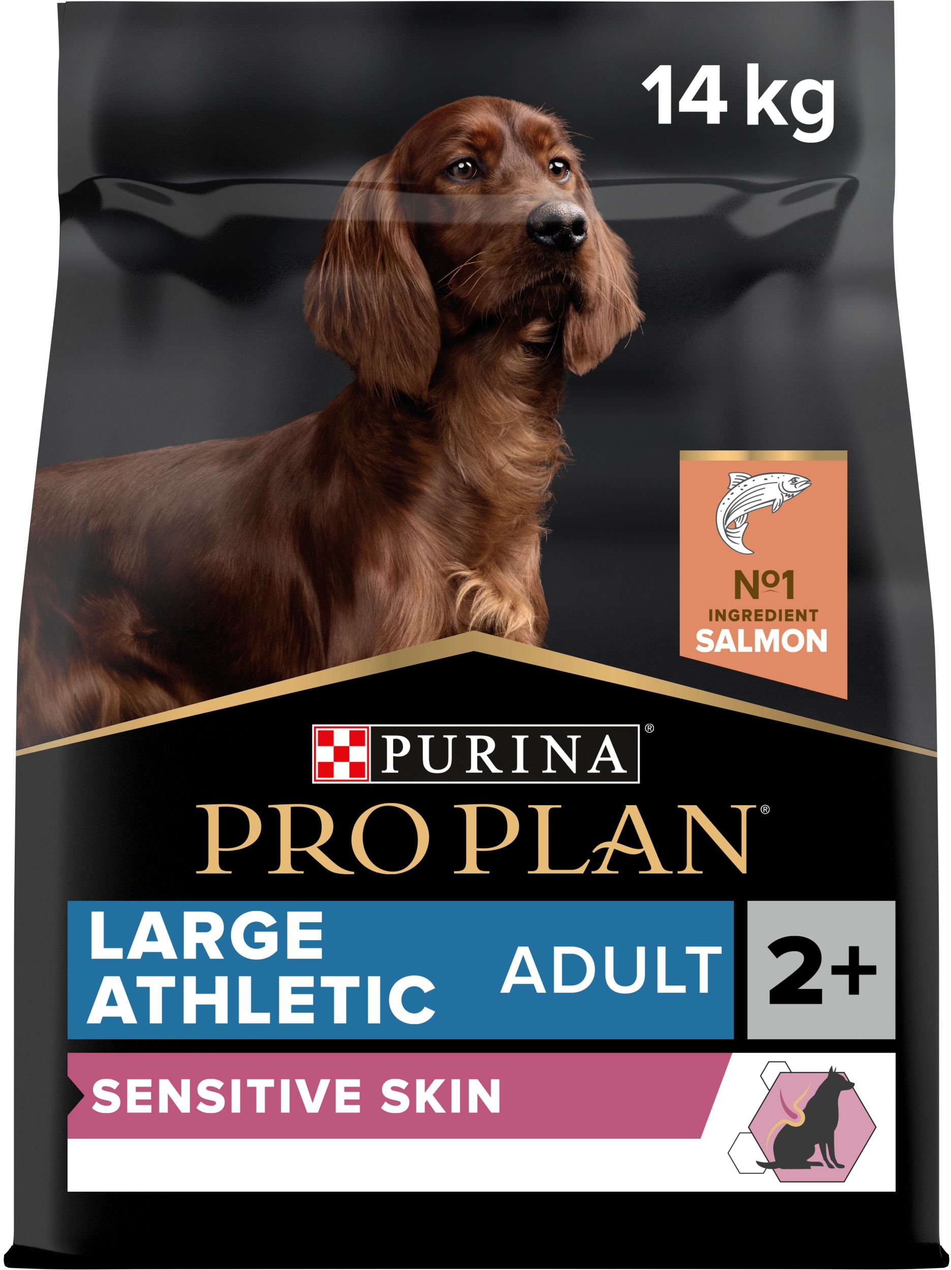 PRO PLAN Large Adult Athletic Sensitive Skin granuly pre psov losos 14 kg