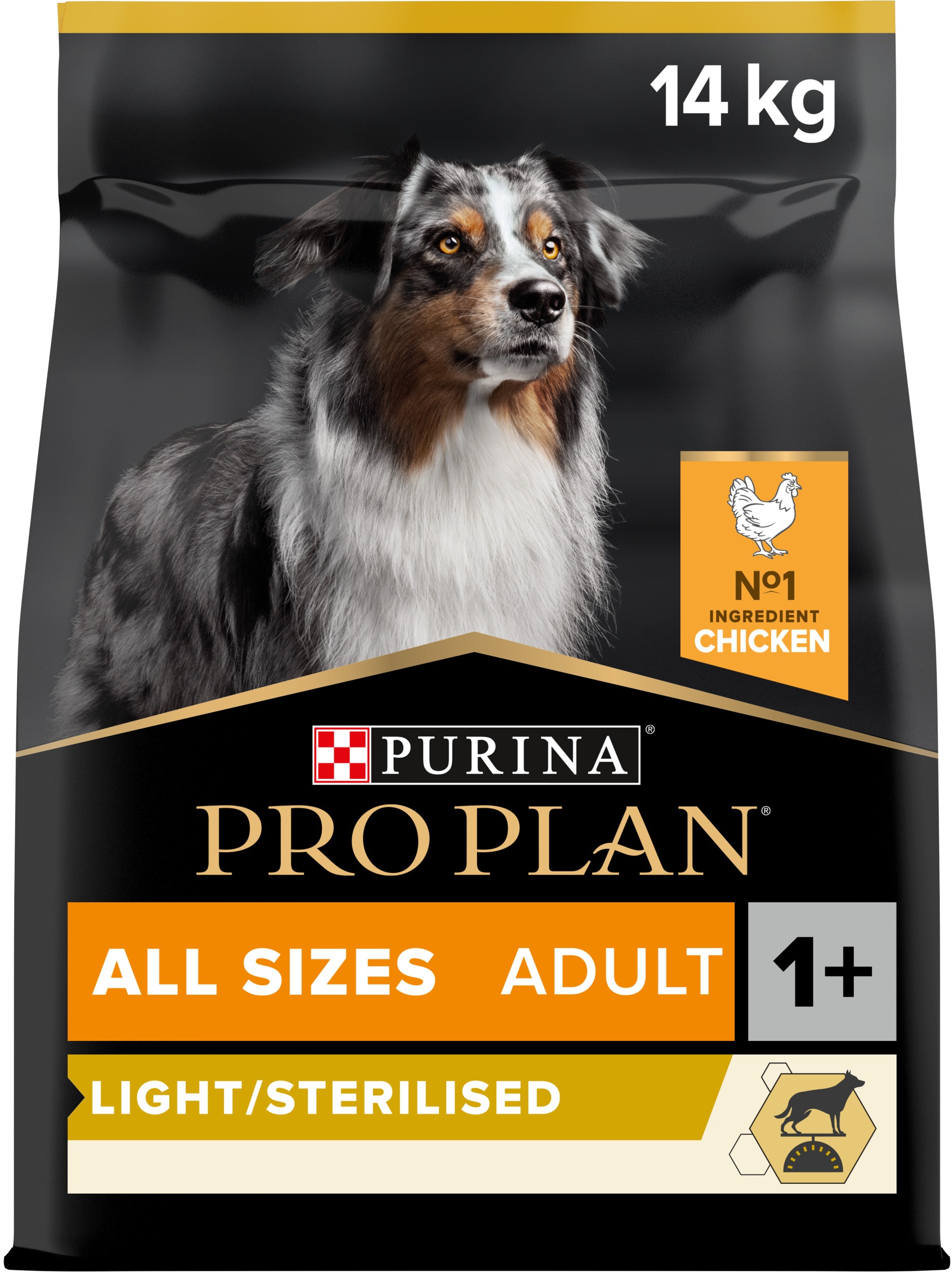 PRO PLAN All Sizes Adult Light Sterilised granuly pre psov kura 14 kg