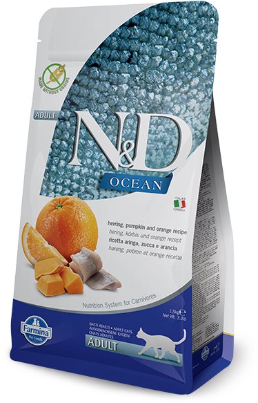 N&D Ocean Cat Adult Herring, Pumpkin & Orange 1,5 kg