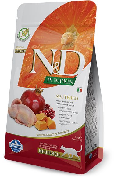 N&D Pumpkin Cat Neutered Quail & Pomegranate 1,5 kg