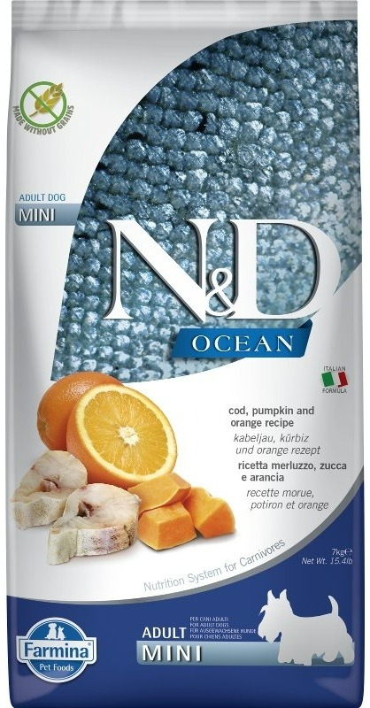 N&D Ocean Dog Adult Mini Codfish & Pumpkin & Orange 7 kg