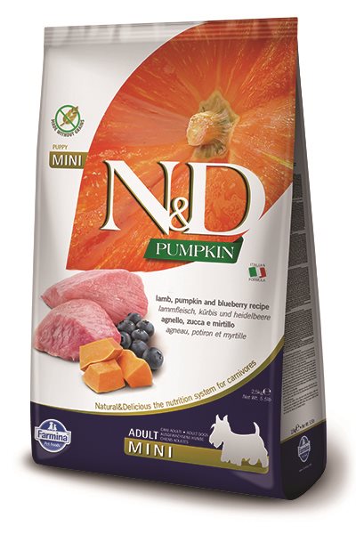 N&D Pumpkin Dog Adult Mini Lamb & Blueberry 2,5 kg
