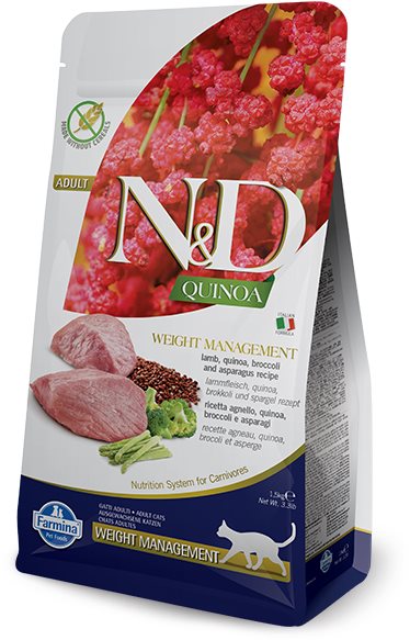 N&D Quinoa Cat Adult Weight Management Lamb & Broccoli 1,5 kg