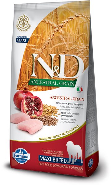 N&D Ancestral Grain Dog Adult Medium & Maxi Chicken & Pomegranate 12 kg