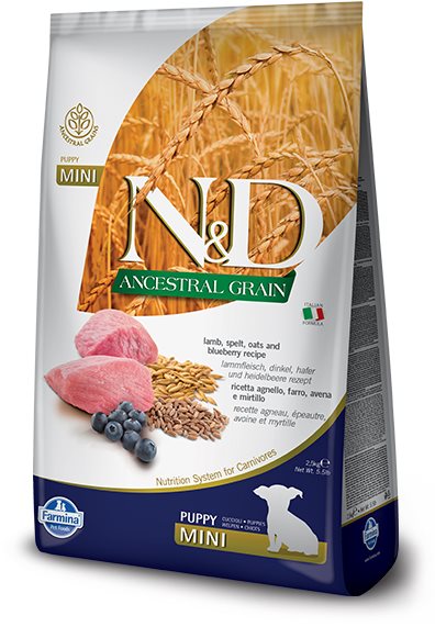 N&D Ancestral Grain Dog Puppy Mini Lamb & Blueberry 2,5 kg