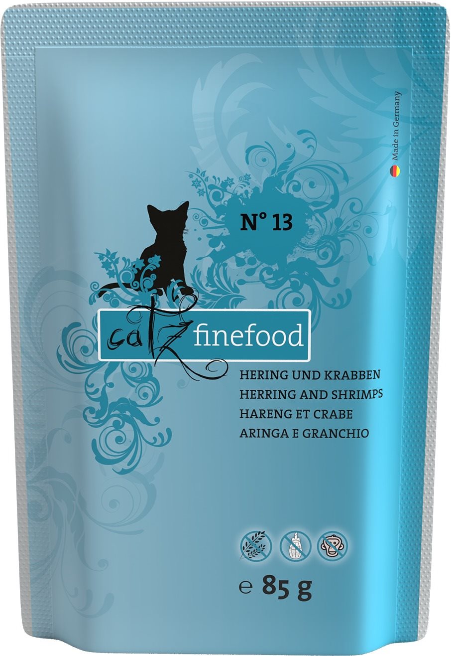 Catz finefood – so sleďom a krevetami 85 g